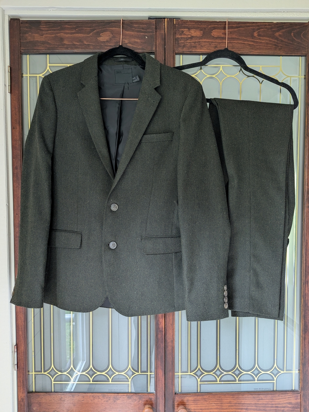 ASOS Dark Olive Two-Piece Tailored Suit